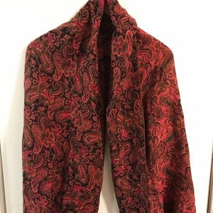 Pashmina deep magenta & black scarf 🧣